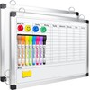 Magnetic Weekly Chore Chart Whiteboard Kids/Adults 16X12 in Double Sided