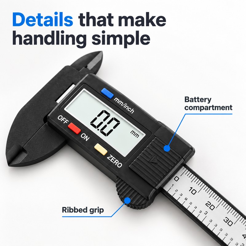 Digital Caliper with LCD Display, 100mm and 150mm Electronic Measuring