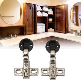 Fafeicy Soft Close Hinge, 2pcs 26mm Hole, Kitchen Soft Closing Cabinet Hinge for Cabinet Glass Door, Locks (Insert)