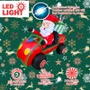 BLOWOUT FUN 6ft Length Inflatable Christmas Golf Cart with Santa
