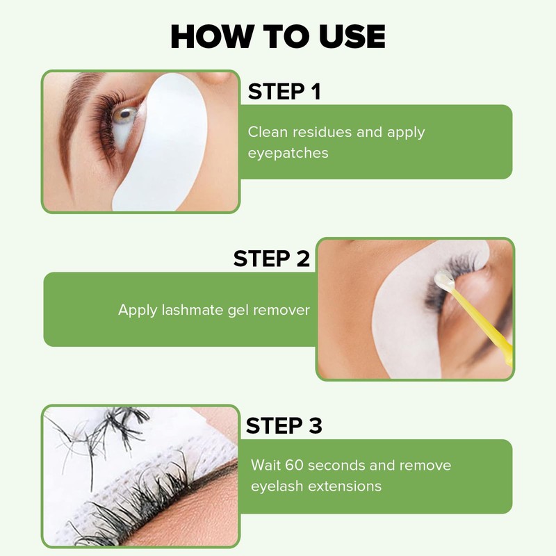 lashmate Eyelash Extension Remover, Eyelash Makeup Gel Remover Fast Action