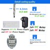 ZJWZJH 10Pcs Miniature Electromagnetic Relay 24V Coil DC/AC; Signal for