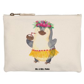 Parent-New Mr. & Mrs. Panda S Makeup Bag Penguin Coconut, White, Hand drawn