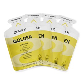 Pouches 4-Pack - Golden - Creamy Plant-Based Milk in Seconds - Easy-to-Use with the Numilk Nut Milk Maker Machine - Dairy Free Milk Beverage - One Pouch Makes 32oz