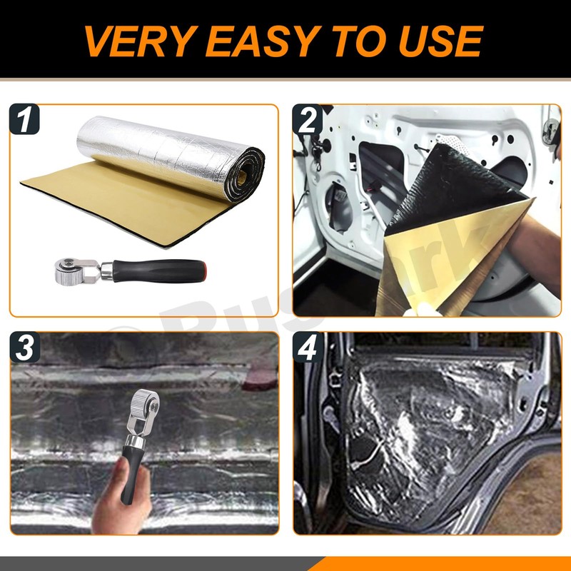 Rustark 3Pcs Car Sound Deadening Rollers Set, 3 Different Sizes