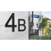 Beslagsboden V025 House Number 5"Villa of Oxidized Brass in Black
