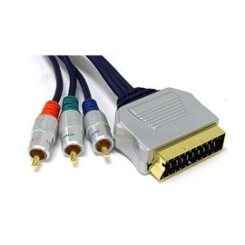 1.5m SCART to Component Video Cable Lead Cord Red Green Blue RCA Suits Foxtel
