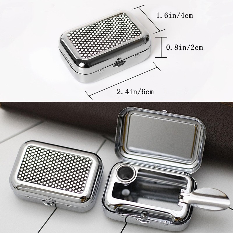 VOVCIG Upgrade Portable Pocket Ashtray Windproof Ashtray with Lid Stainless