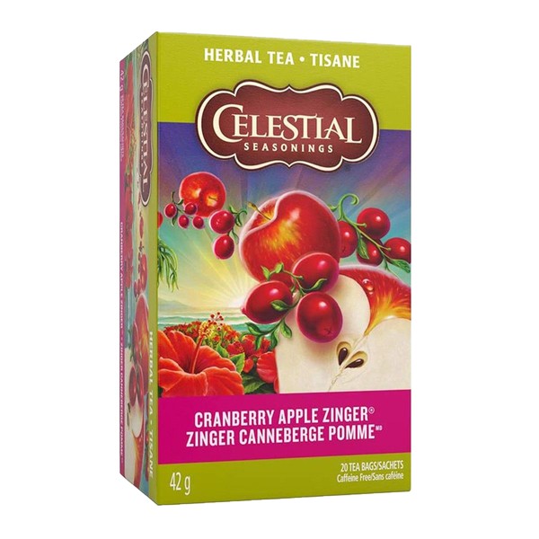 Celestial Seasonings Cranberry Apple Zinger 20 Tea Bags