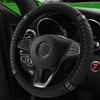 1 Stück Schwarze Auto-Lenkradabdeckung, Autozubehör, Strass-Auto-Lenkradabdeckung, Leder-Lenkradabdeckung, Elastischer Lenkradschutz