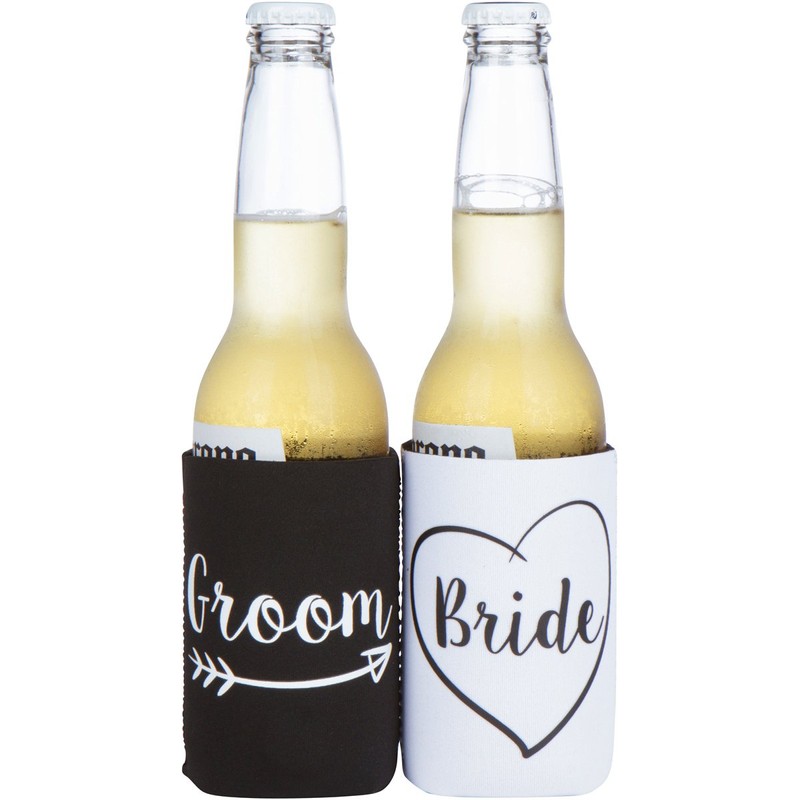 Cute Wedding Gifts - Bride and Groom Novelty Can Cooler