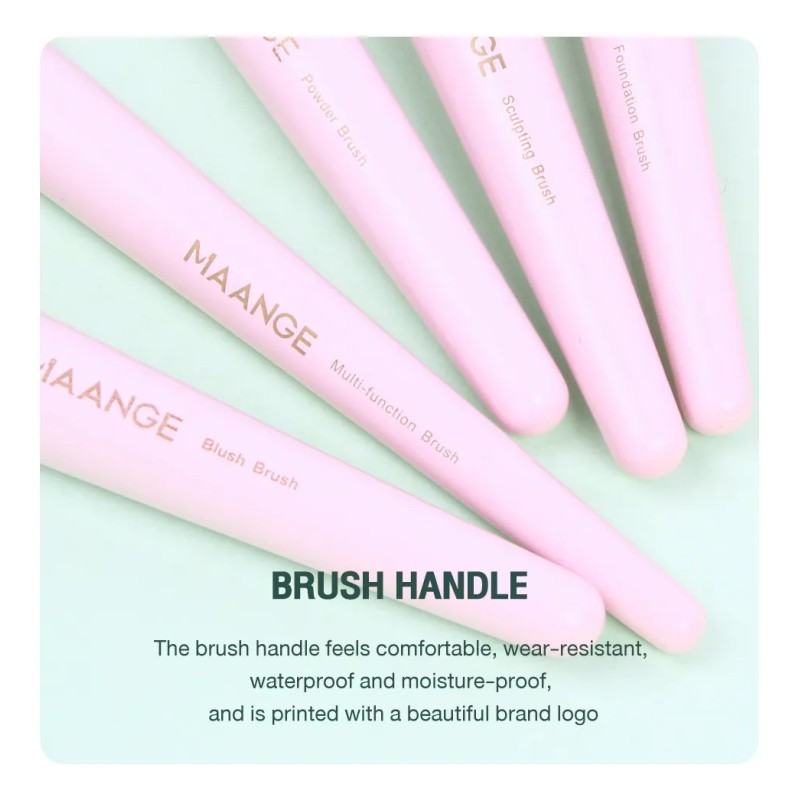 Set 20 Brochas De Maquillaje Profesionales Alta Calidad Color Rosa