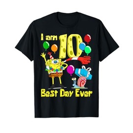 Mademark x SpongeBob SquarePants - SpongeBob I am 10 Years Old Birthday Party T-Shirt