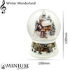 Nostalgie-Schneekugel Romantischer Winterspaziergang Spieluhr Winter Wonderland 10cm Durchmesser * 20224