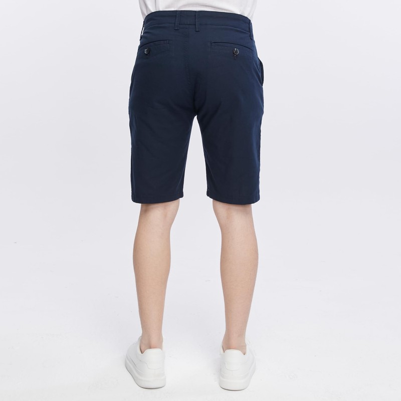 Xact Premium Men's Linen Blend Chino Shorts, navy