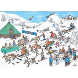Jan van Haasteren - Reindeer Race - 500 Piece Puzzle - Puzzle for Adults