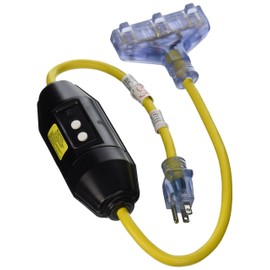 POWER ZONE ORG320803 Tap Three Outlet GFCI, 3-Feet