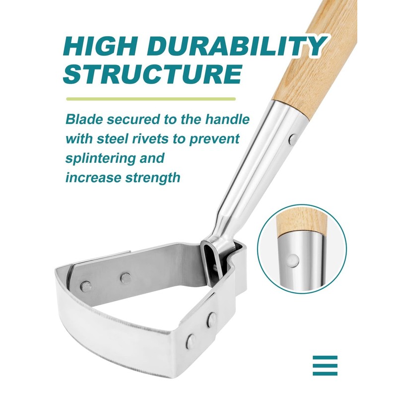 Hula Hoe Stirrup Hoe Mini for Weeding Action/Scuffle Loop Hoe