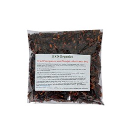 BSD Organics Dried Pomegranate Seed/Matu ai vithai/Anaar Beej/Anardana for Soups,Chutneys, Relishes, and Spice Rubs for Meat, Seafood and More (500 Gram / 17.6 Ounce)