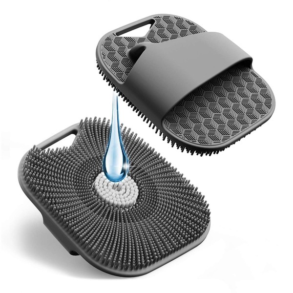 Qenlicyo Silicone Body Scrubber for Men, Friendly Shower Body Scrubber