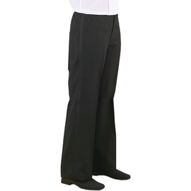 NEIL ALLYN Man's Flat Front, Comfort Waist, Tuxedo Pants-30 Black