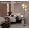 Fiqevs Modern Black 4 Globe Floor Lamp for Living Room