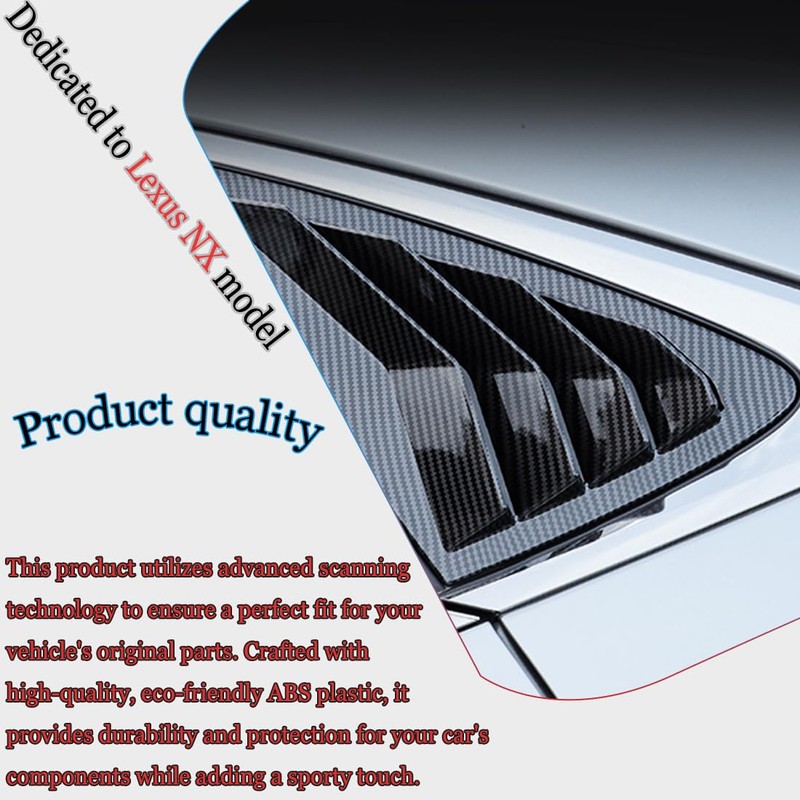 MUXEE Window Louver 2Pcs Side Vent Window Louvers for Lexus