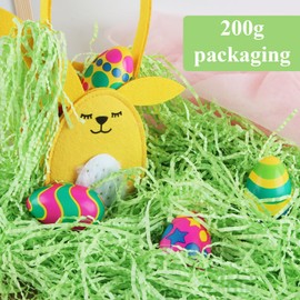Easter Grass Paper, Hillylolly 200 g Easter Grass Green, Shredded Paper Filling Material, Filling Material, Gift Easter Grass Decorative Grass for Easter Basket, Easter Nest, Easter Gift Box, Gift Bag