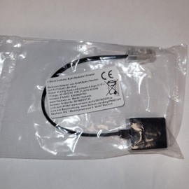 Dadusto RJ45(8p4c) Male to RJ11(6p4c) Female/Cable: 4 Core Flat and Black/Length 0.15 m Pack of 5