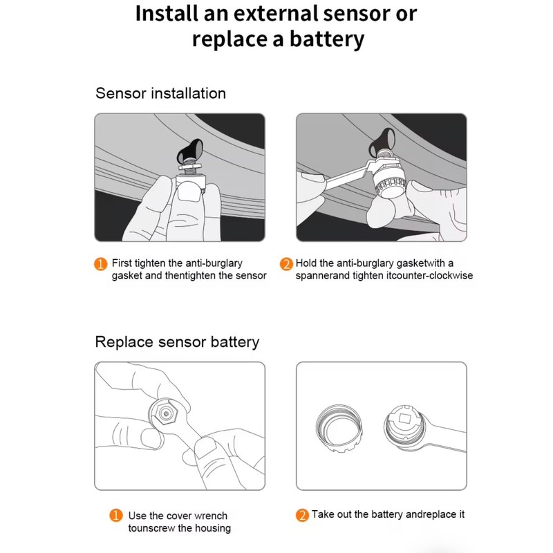 Universal Bluetooth 5.0 TPMS for Motorcycle & Car - Wireless