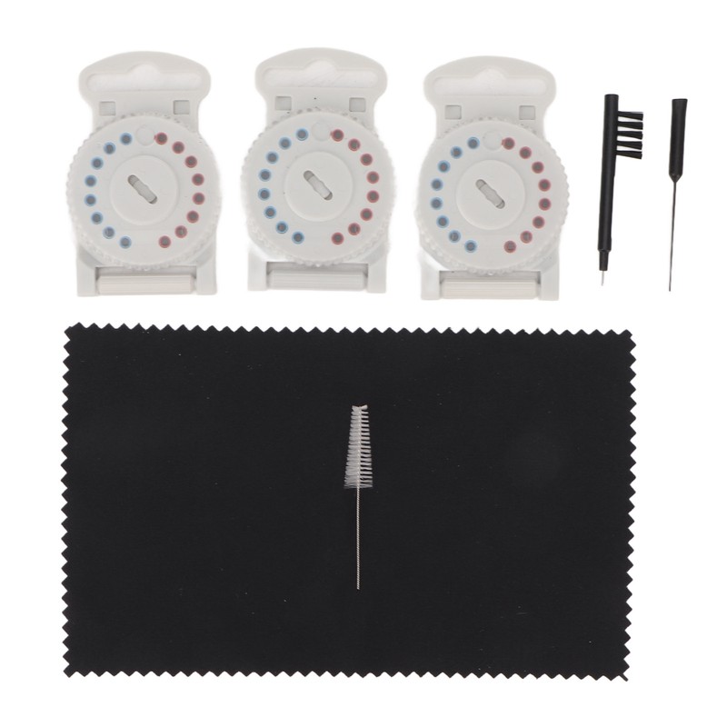 Hearing Amplifier Cleaning Kit Replacement Wax Filters Set with Cloth