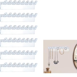 Suuwwn Chain Holder Jewellery Storage Wall 6 Pieces Robust Jewellery Organiser for Necklaces, Bracelets and Earrings Jewellery Hanging Storage Necklaces