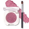 QIUFSSE Glitter Eyeshadow Bright Purple Single Eyeshadow,Ultra Fine Shimmer Eyeshadow