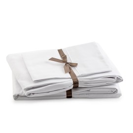 Peru Pima - Temperature Regulating - 600 Thread Count Sateen - 100% Peruvian Pima Cotton - Full Bed Sheet Set, White