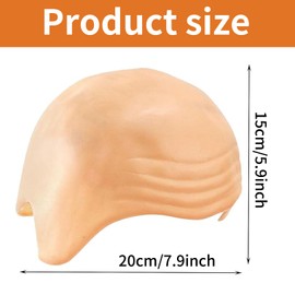 4 Pcs Bald Cap Adult Set,Bald Cap with 3 Hair Nets, Skin Latex Head,Costume Accessory for Children Adults,for Stage Performances, Parties, Cosplay