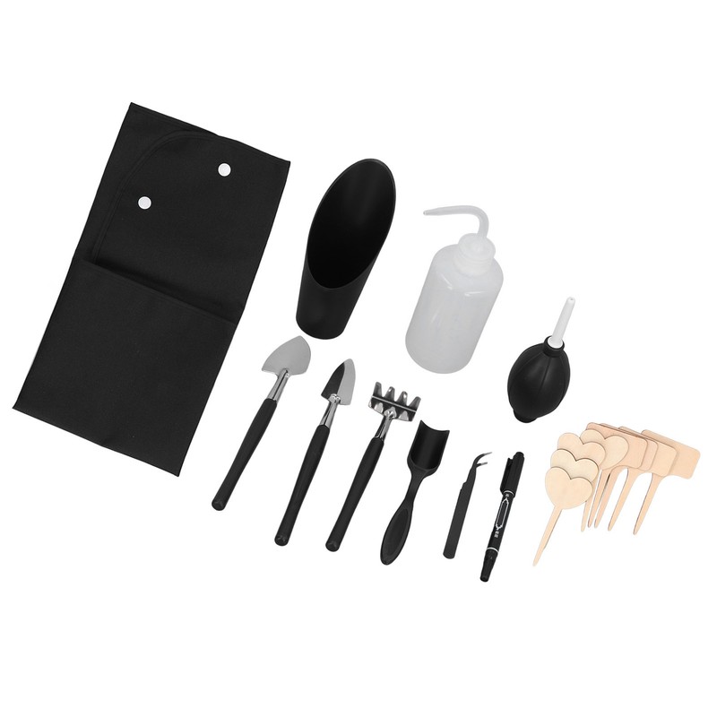 18pcs Succulent Plant Tools Set with Tea Spoon Curved Tweezer