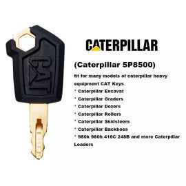 Unbranded 10PCS Ignition Keys 5P8500 5P-8500 for Caterpillar Heavy Equipment CAT Loaders