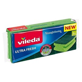 Vileda Ultra Fresh High Foam Sponge Antibacterial Deep Cleansing 3 Pack