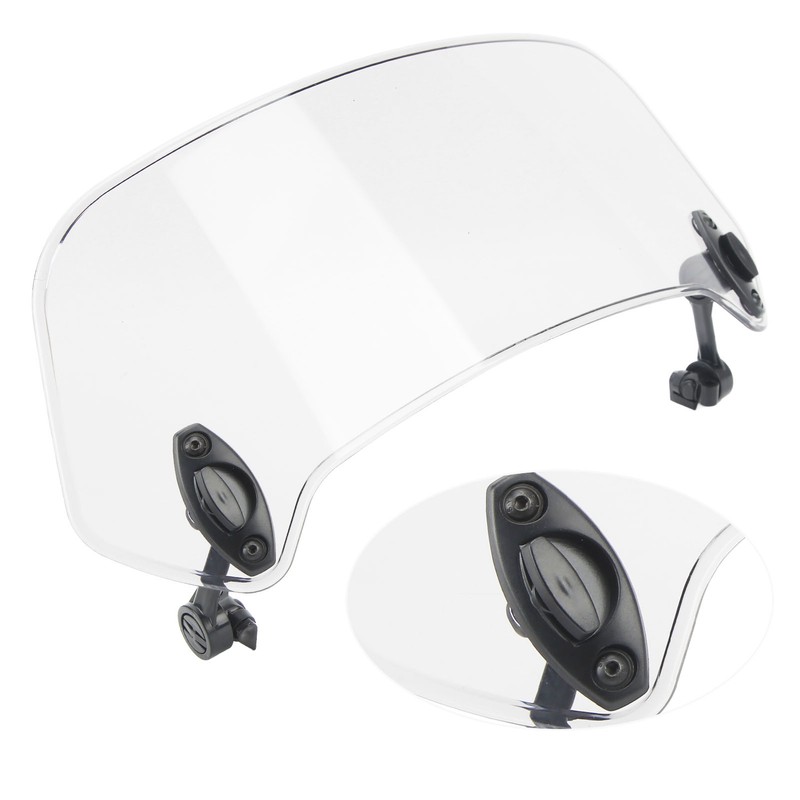 Motorcycle Windscreen Adjustable Clip On Windshield Universal Wind Deflector for