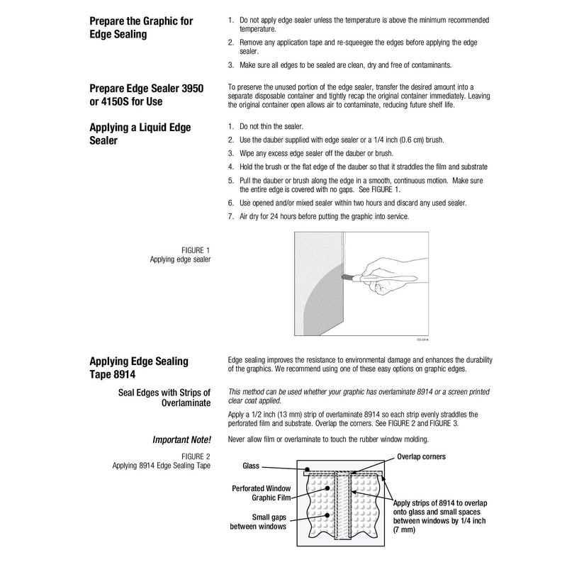 3M™ 8914ES Gloss Clear Edge Sealer Sealing Tape for Vinyl
