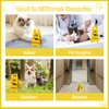 Generic Cat Vomit Caution Sign, Funny Cat Sign Decor, Yellow