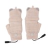 USB Heated Gloves Mitten Men Women Winter Knitted Fingerless Hand