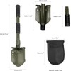 2-Pack Black & Green Folding Camping Shovels, Carbon Steel Multi-Tool