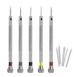 Foyscr 5-Piece Watch Repair Tool Set, Precision & Jewelry Repair Screwdriver, Reversible Blade