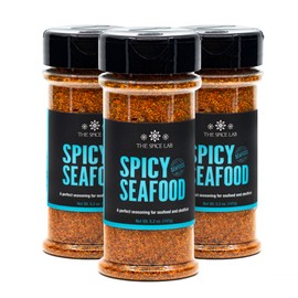 The Spice Lab Spicy Fish & Seafood Rub Seasoning - Cajun Salmon & Crawfish Boil Blend - AWARD WINNING Golden Pepper 2019-6.7 oz - Shaker Jar - Clean Label - Kosher - Non-GMO – 7008