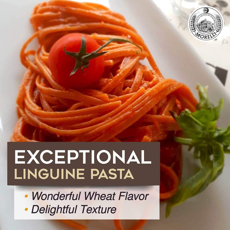 Morelli Organic Red Chili Linguine Pasta - All Natural Durum