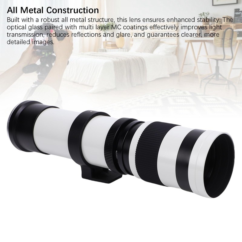 Bewinner 420–800mm F8.3–16 RF‑Mount Manual Focus Telephoto Lens for Mirrorless