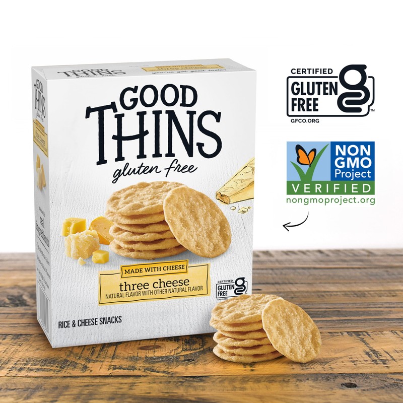 Good Thins Three Cheese Rice & Cheese Snacks Gluten Free