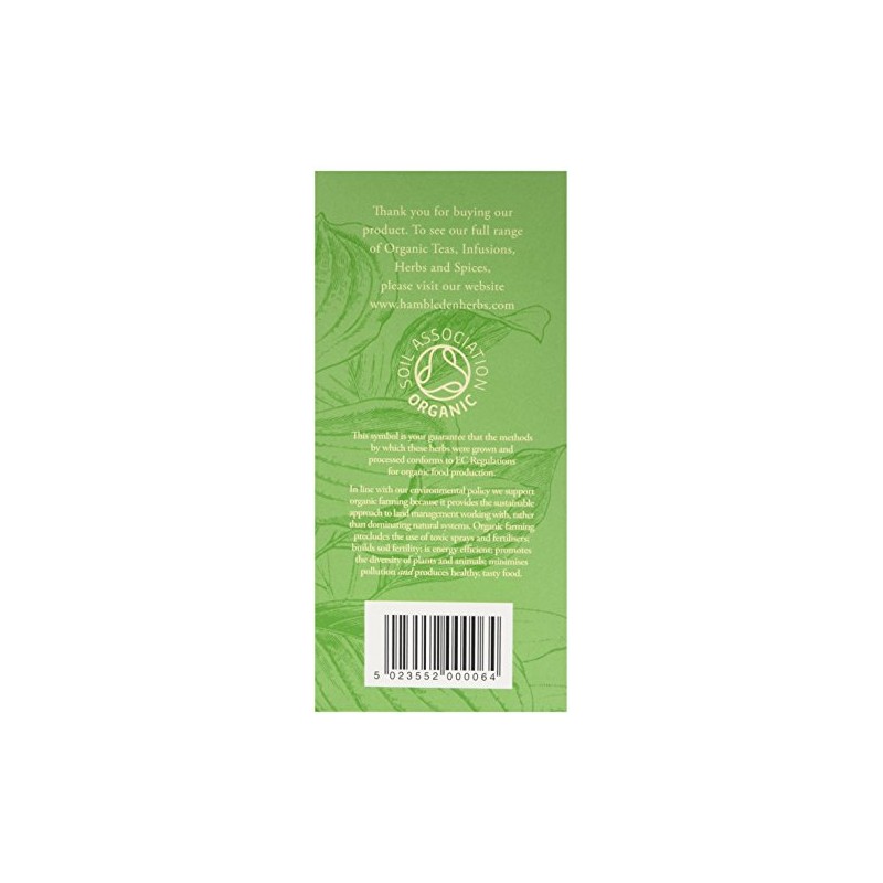 Hambleden Herbs Organic Lemon Verbena 20 Tea Bags (Pack of