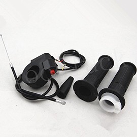 Throttle Hand Grips + Cable & Switch Kit for Mini Moto Quad Pit Dirt Bike ATV